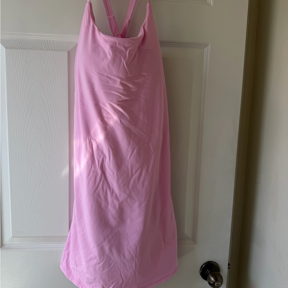 HALARA Pink Slip Dress with Adjustable Straps